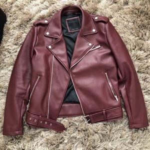Red Leather Zara Men’s Jacket